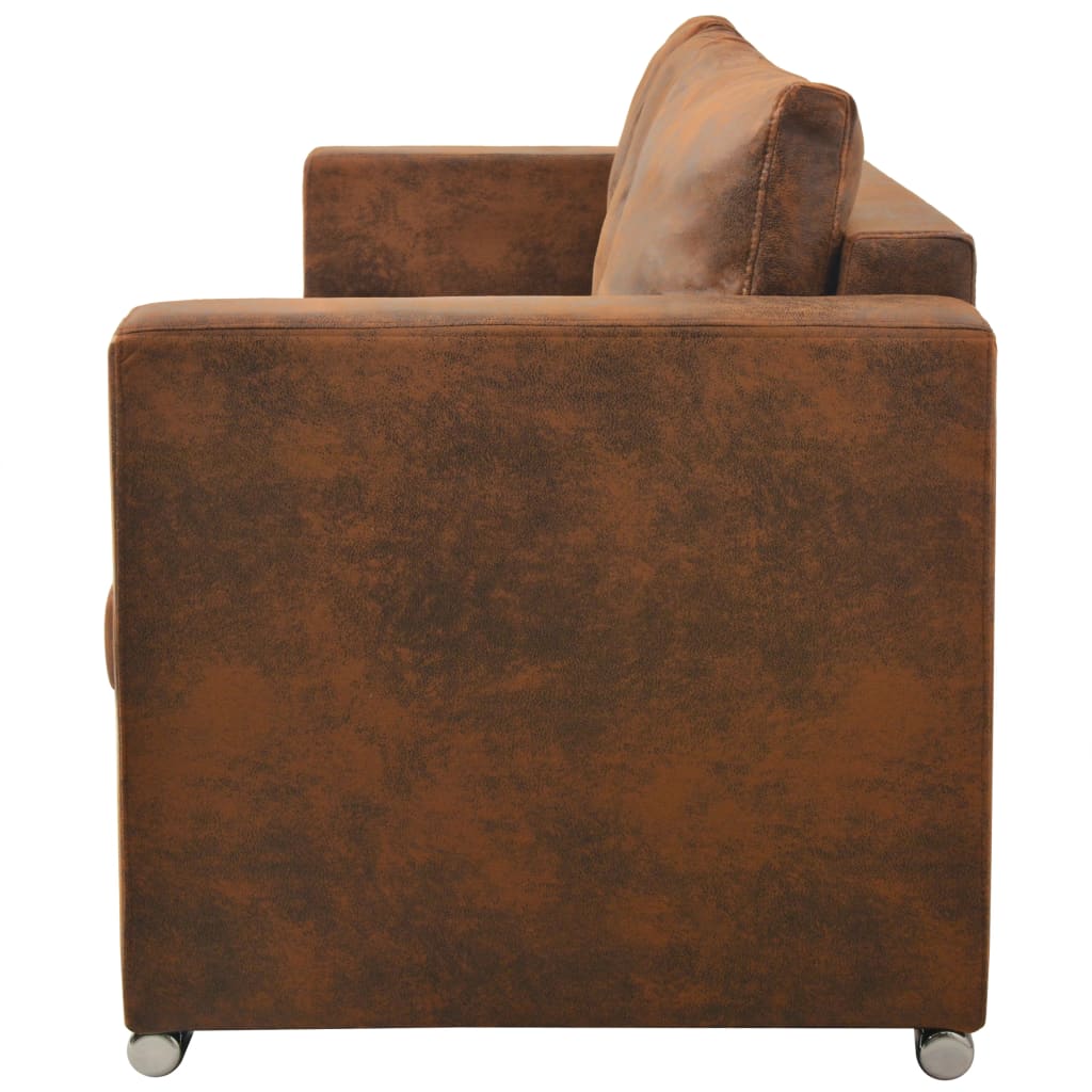 vidaXL Sofa 3-osobowa, 191 x 73 x 82 cm, sztuczny zamsz