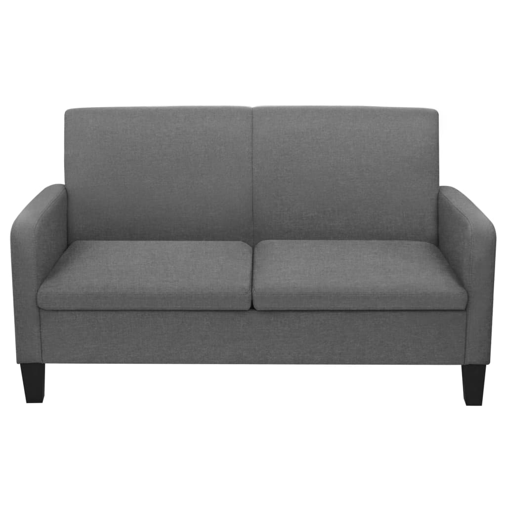 vidaXL Kanapa 2-osobowa, ciemnoszara, 135x65x76 cm