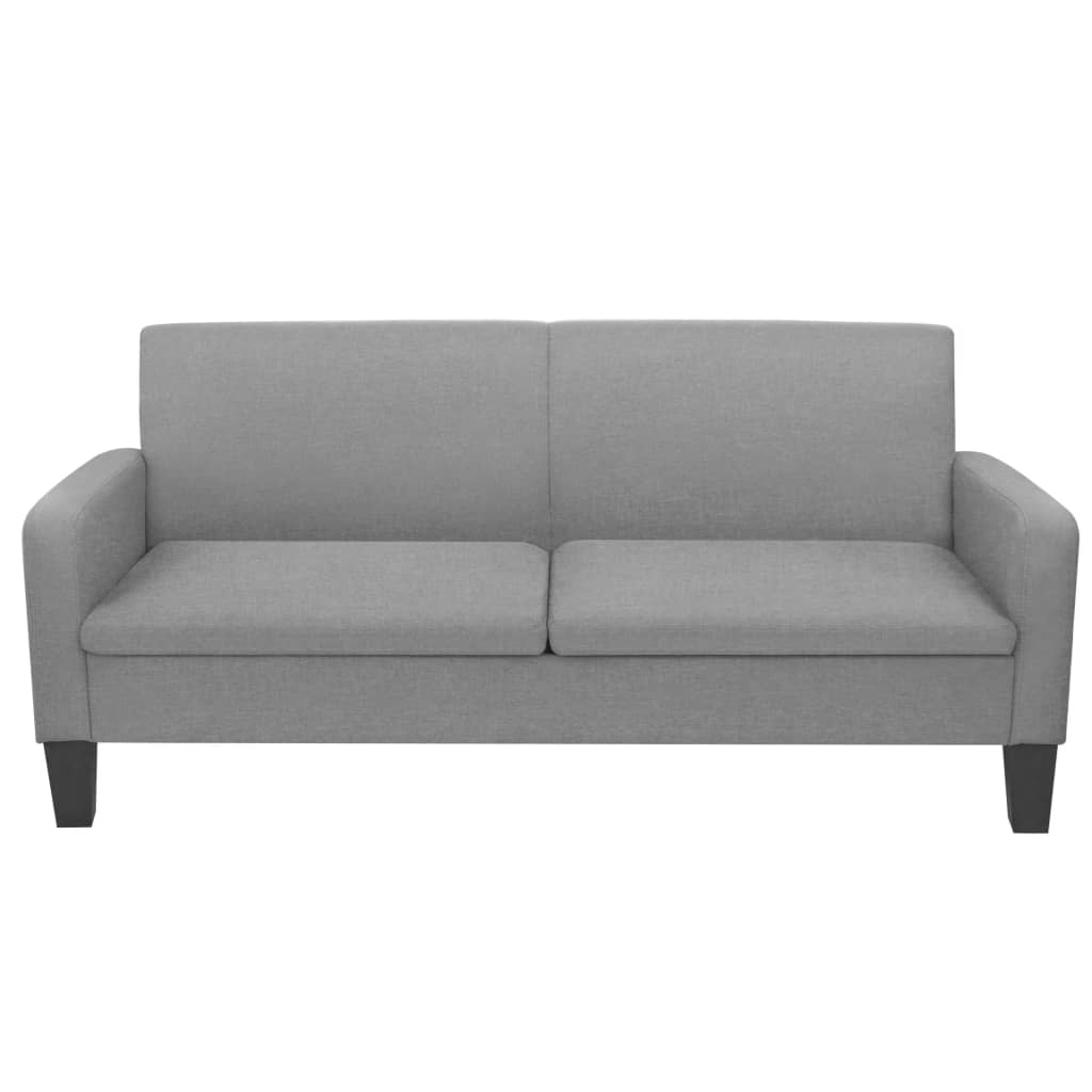 vidaXL Kanapa 3-osobowa, jasnoszara, 180 x 65 x 76 cm