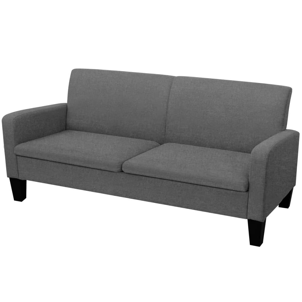 vidaXL Kanapa 3-osobowa, ciemnoszara, 180 x 65 x 76 cm