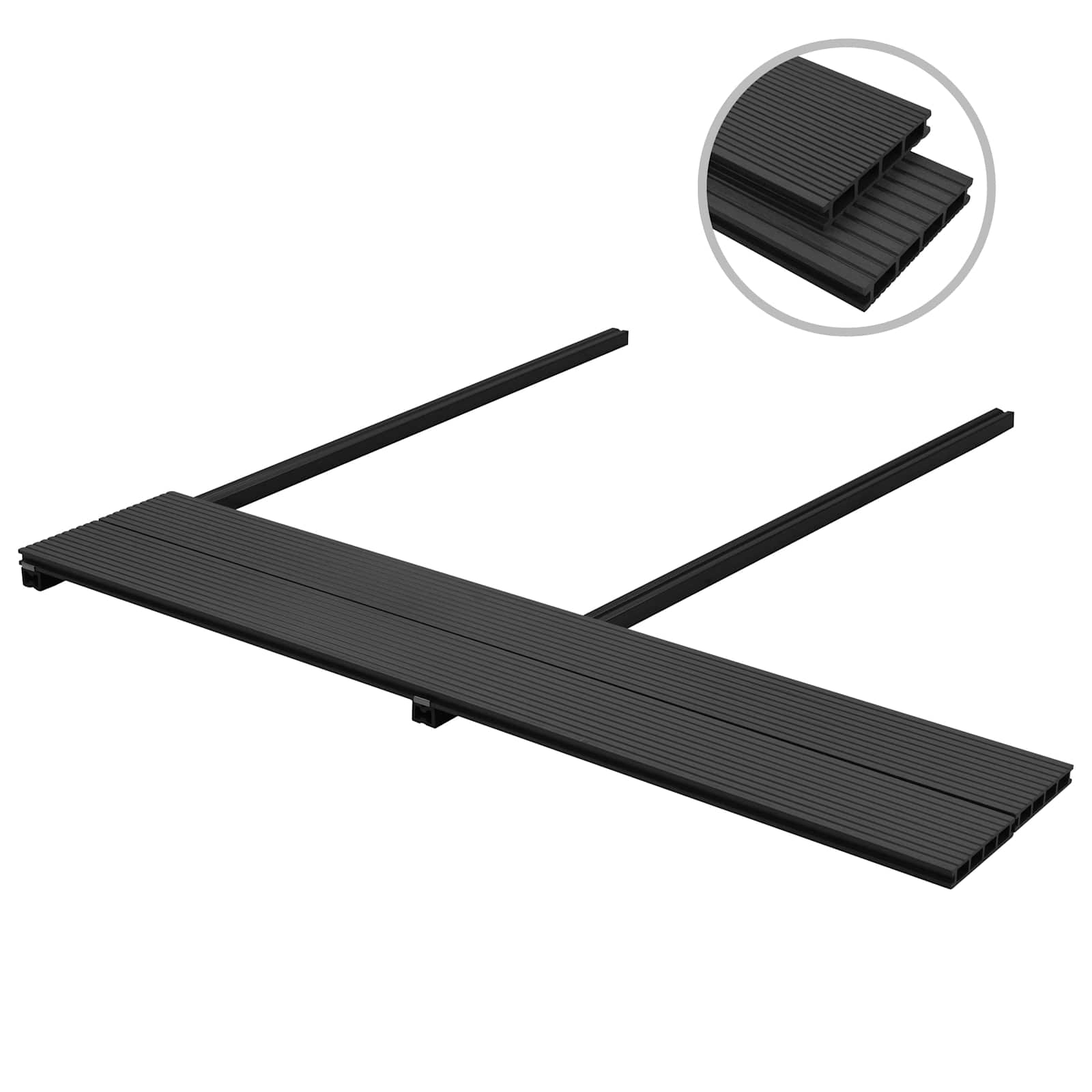 vidaXL Deska Tarasowa 6 pcs Antracyt Kompozyt drewniano-plastikowy