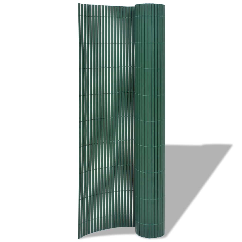 vidaXL Dwustronne ogrodzenie ogrodowe, PVC, 90x300 cm, zielone