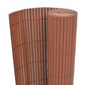 vidaXL Dwustronne ogrodzenie ogrodowe, PVC, 90x300 cm, brązowe