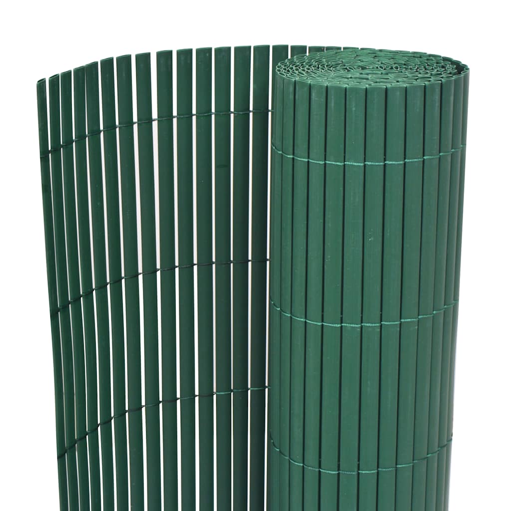 vidaXL Dwustronne ogrodzenie ogrodowe, PVC, 90x500 cm, zielone