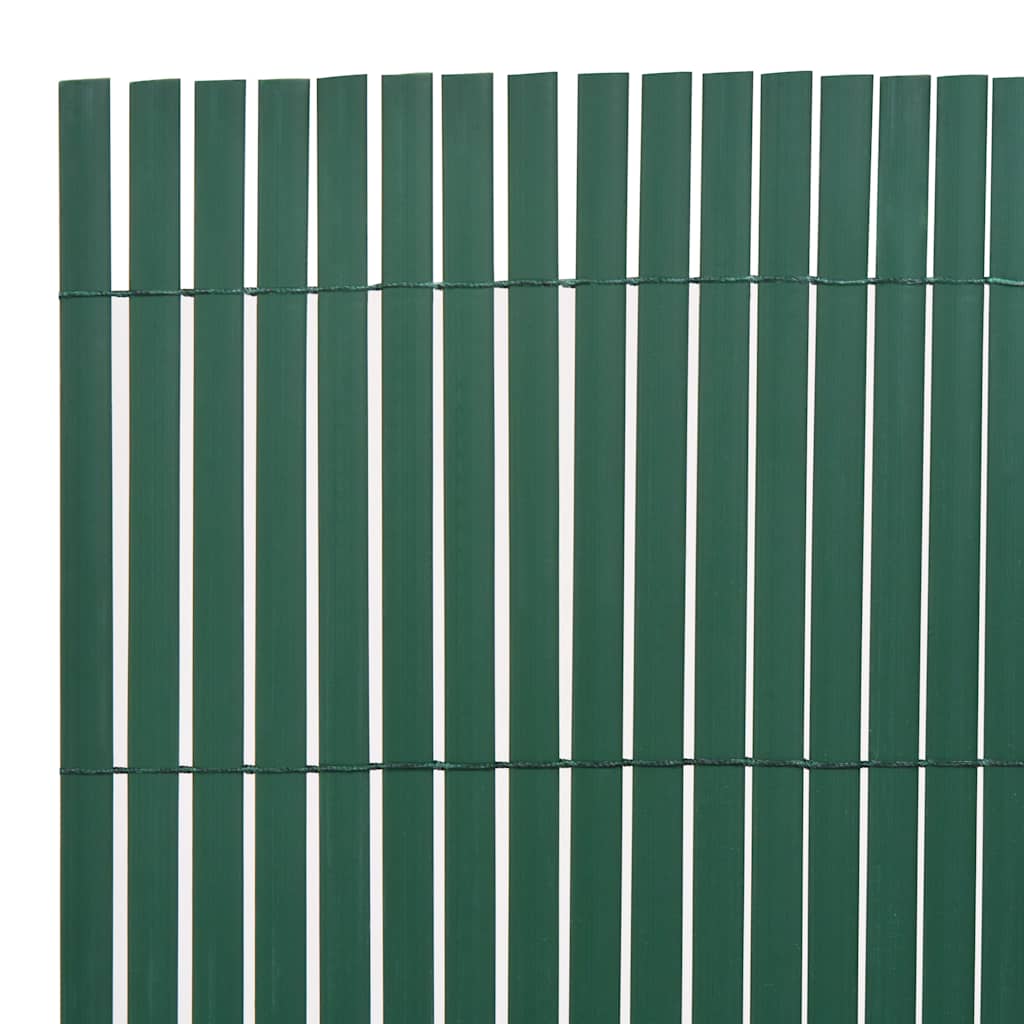 vidaXL Dwustronne ogrodzenie ogrodowe, PVC, 90x500 cm, zielone