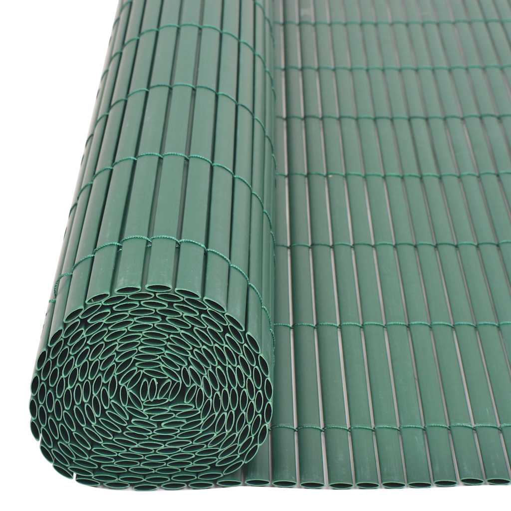 vidaXL Dwustronne ogrodzenie ogrodowe, PVC, 90x500 cm, zielone