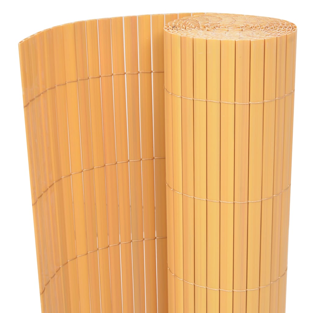 vidaXL Dwustronne ogrodzenie ogrodowe, PVC, 90x500 cm, żółte