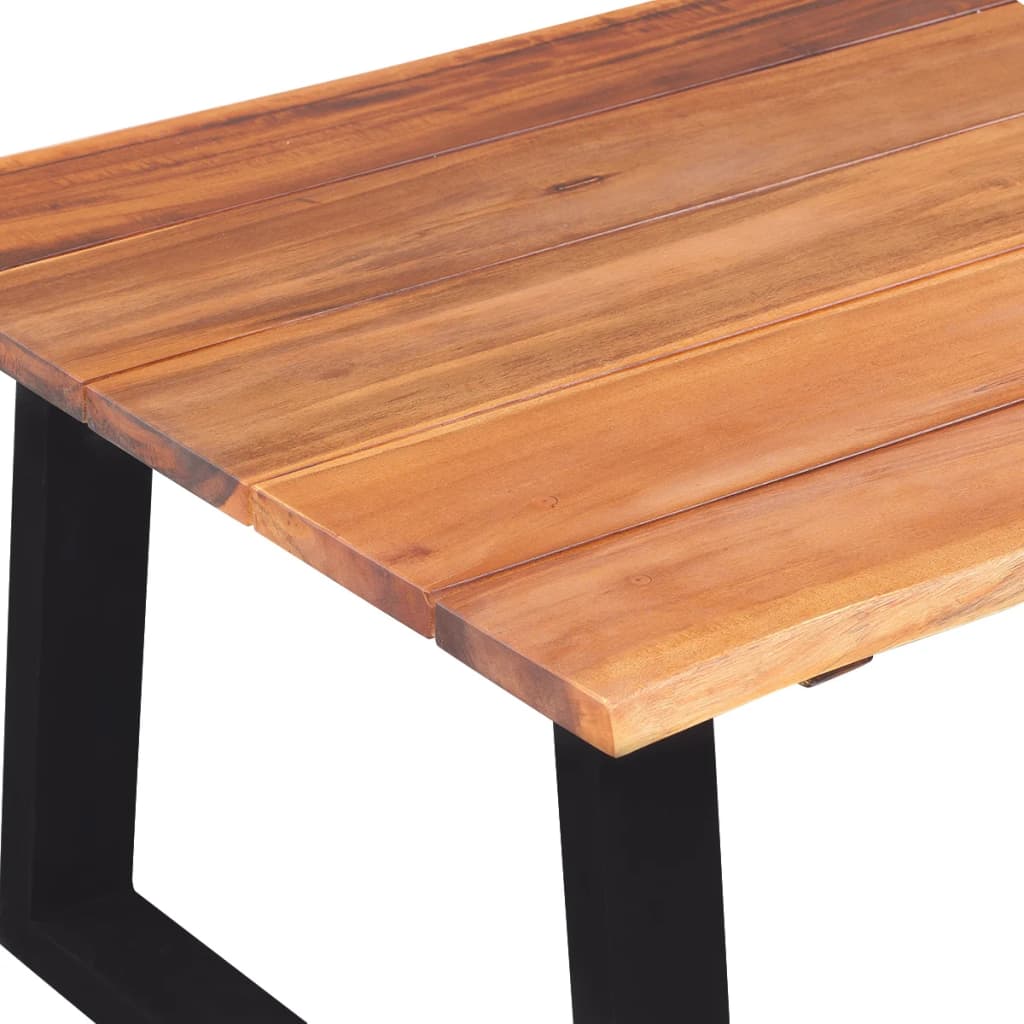 vidaXL Stolik kawowy, lite drewno akacjowe, 110x60x40 cm