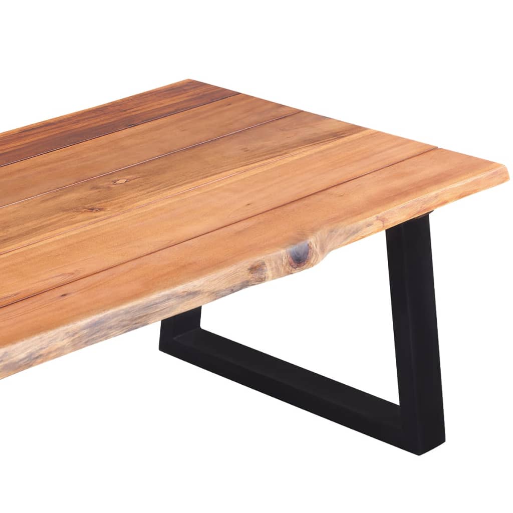 vidaXL Stolik kawowy, lite drewno akacjowe, 110x60x40 cm