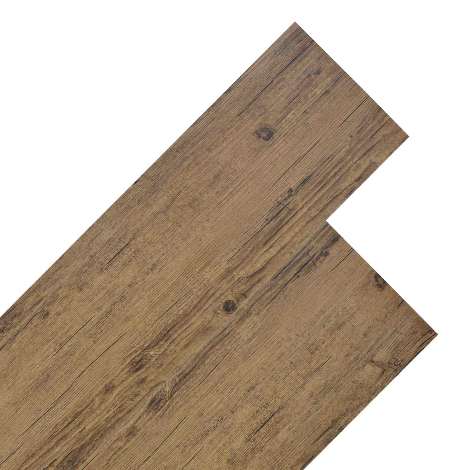 vidaXL Deski podłogowe 18 pcs Orzechowy brąz 5,26 m² PVC
