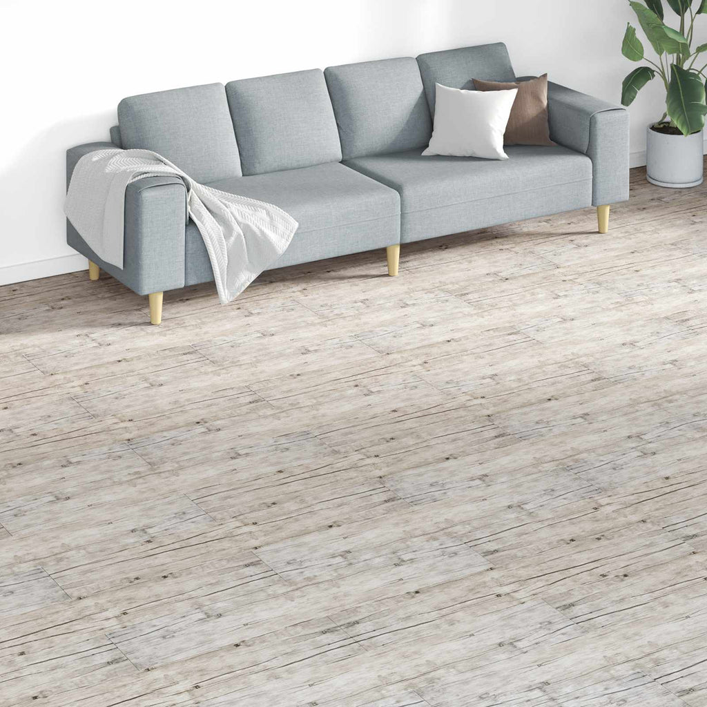 vidaXL Deski podłogowe 18 pcs Szary 5,26 m² PVC