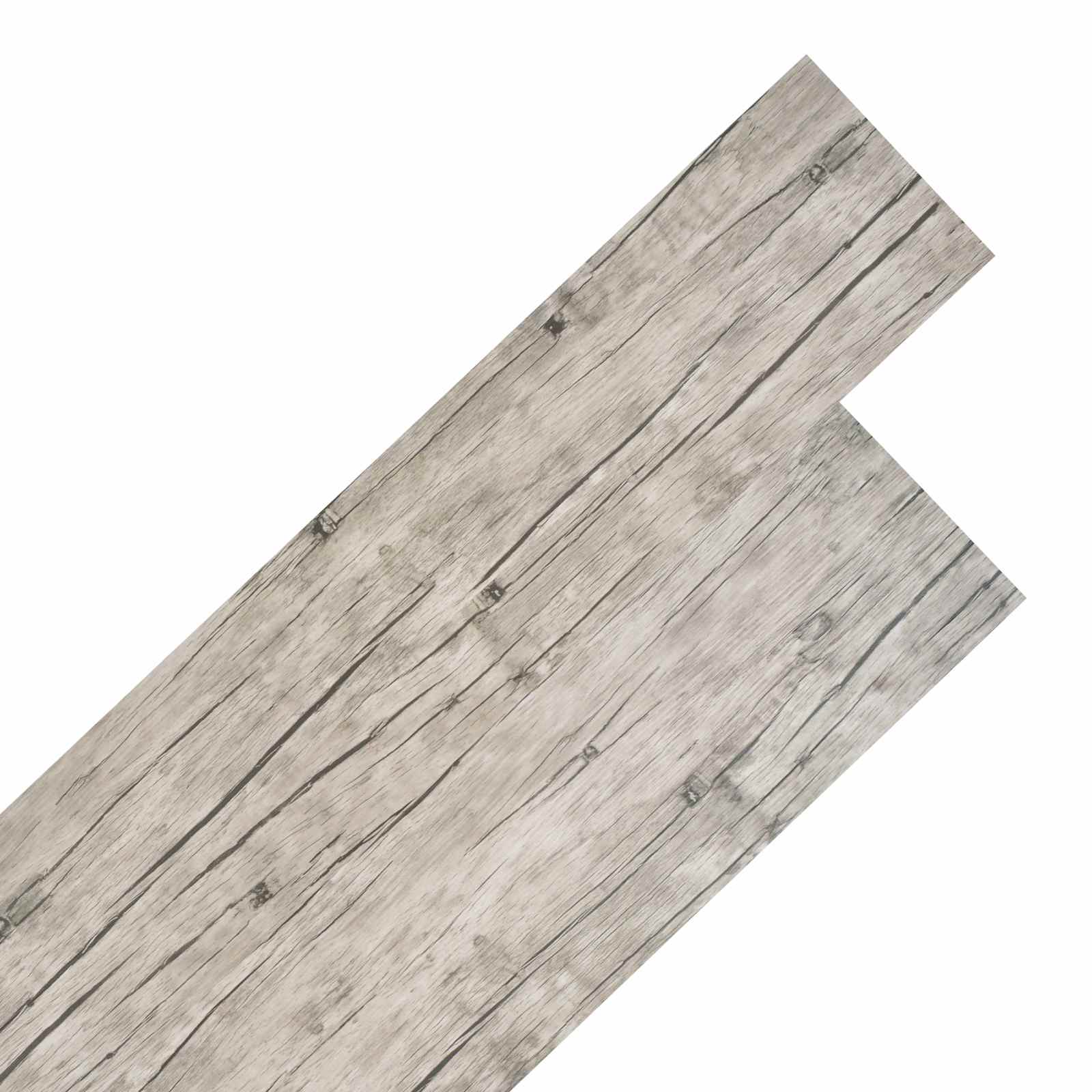 vidaXL Deski podłogowe 18 pcs Szary 5,26 m² PVC