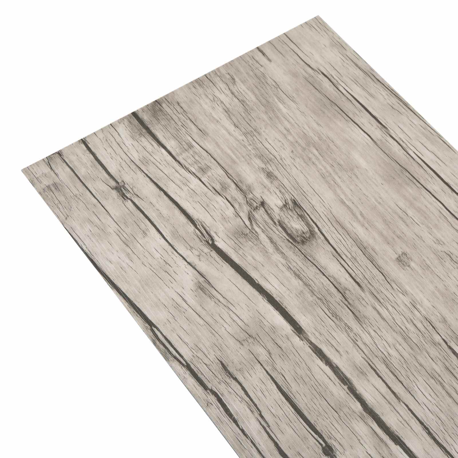vidaXL Deski podłogowe 18 pcs Szary 5,26 m² PVC
