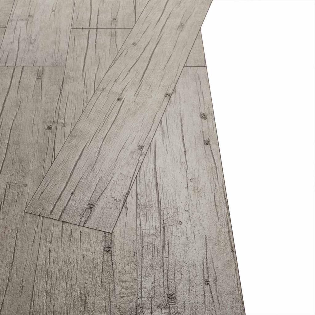 vidaXL Deski podłogowe 18 pcs Szary 5,26 m² PVC
