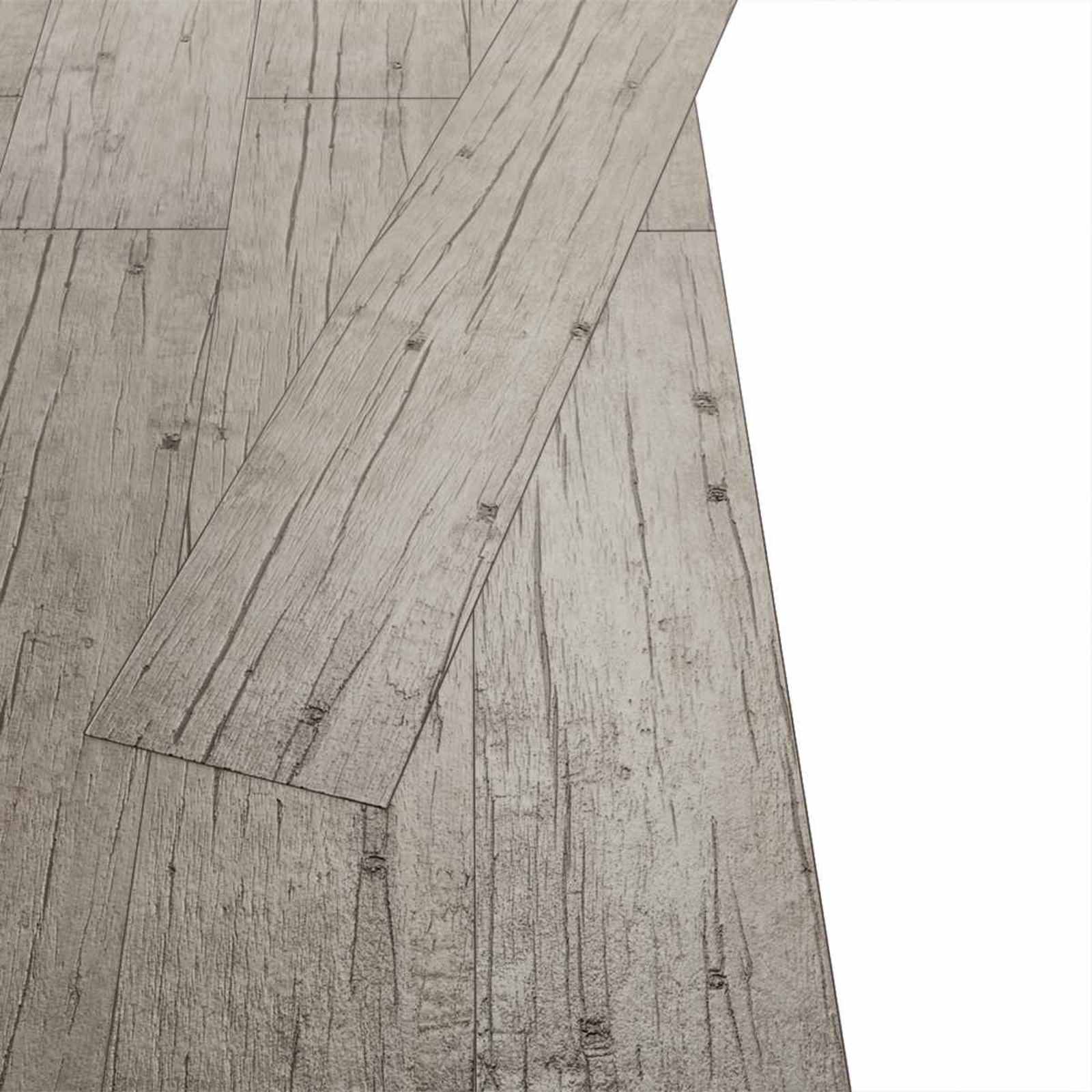 vidaXL Deski podłogowe 18 pcs Szary 5,26 m² PVC