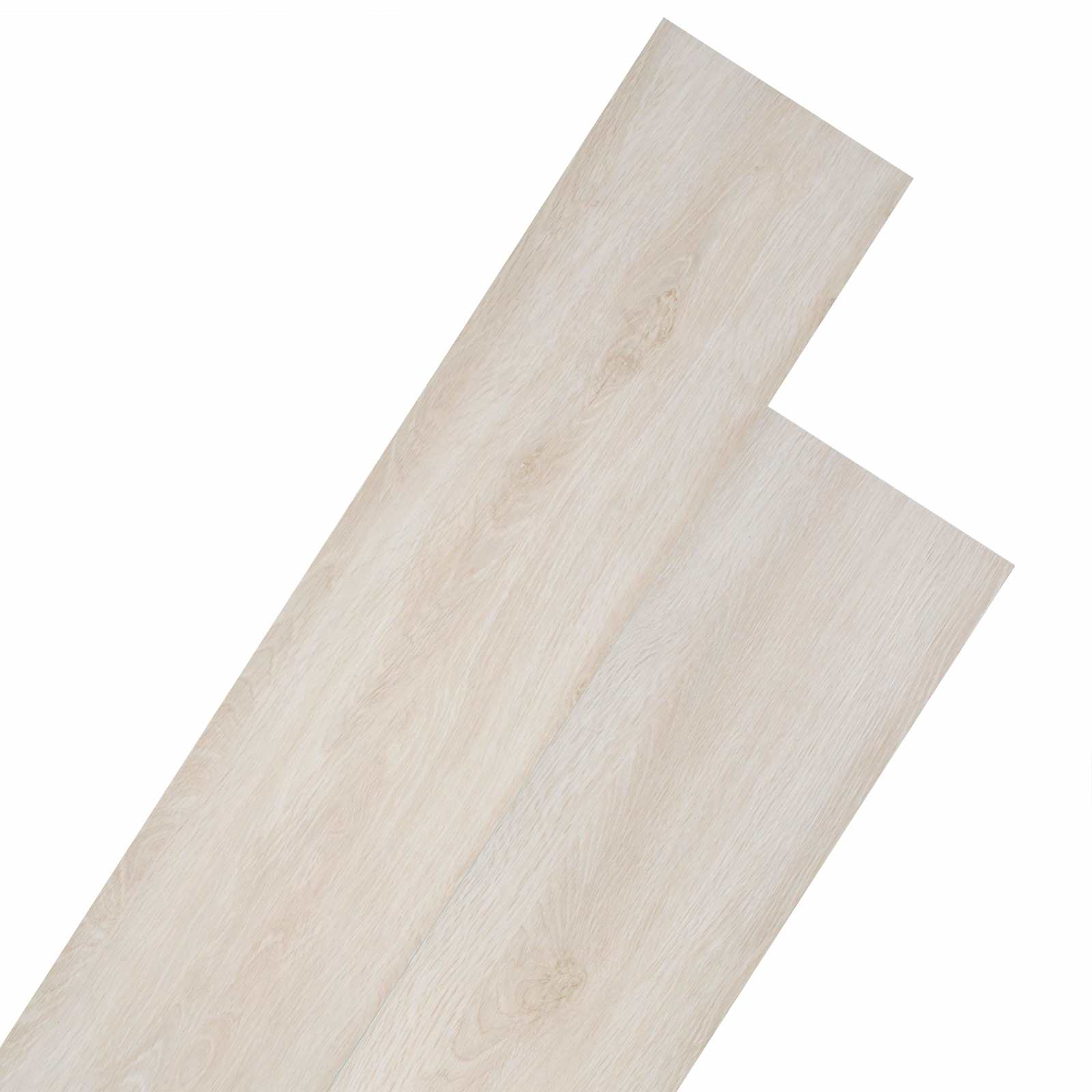 vidaXL Deski podłogowe 18 pcs Biały 5,26 m² PVC