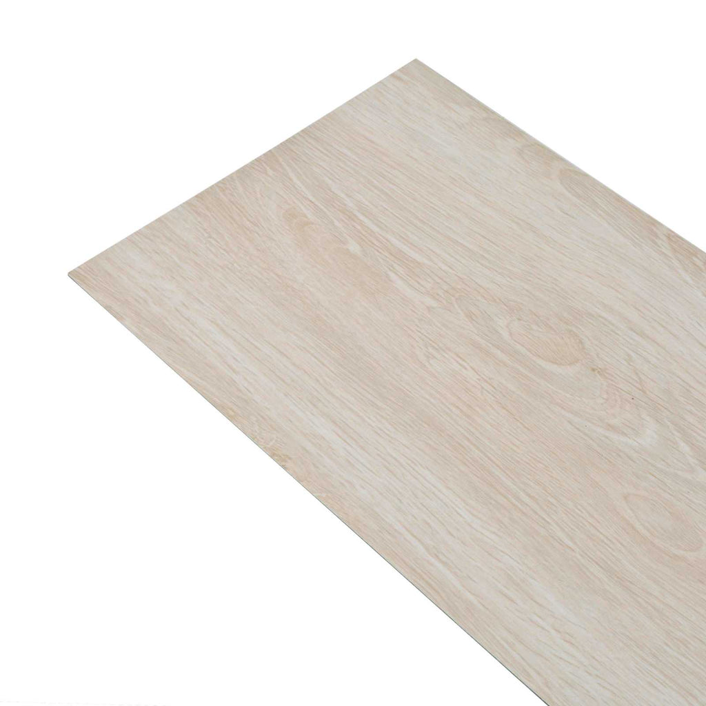 vidaXL Deski podłogowe 18 pcs Biały 5,26 m² PVC
