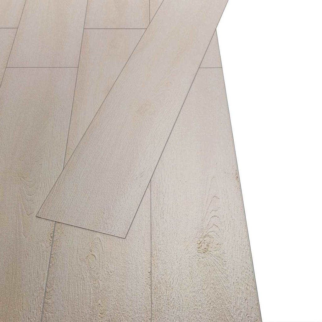 vidaXL Deski podłogowe 18 pcs Biały 5,26 m² PVC