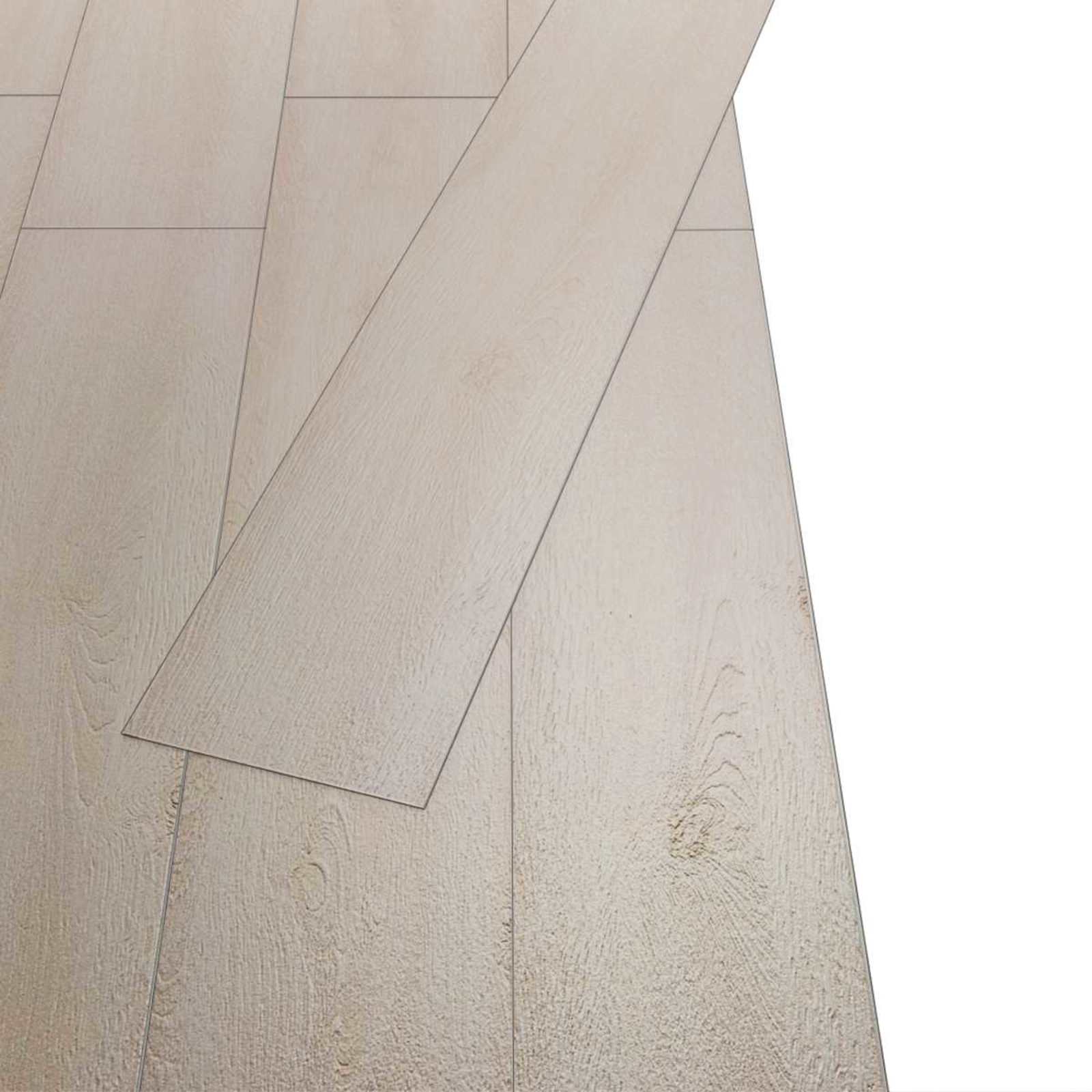 vidaXL Deski podłogowe 18 pcs Biały 5,26 m² PVC