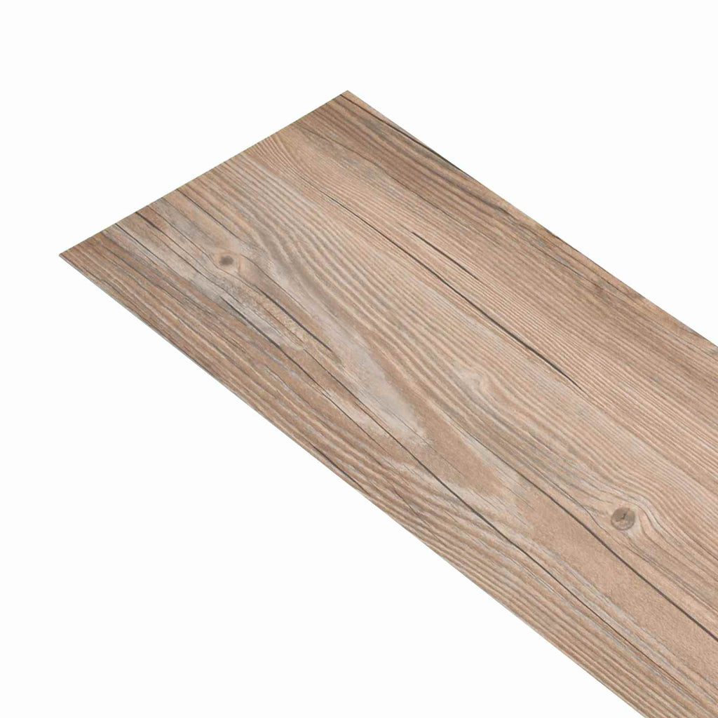 vidaXL Deski podłogowe 18 pcs Brązowy 5,26 m² PVC