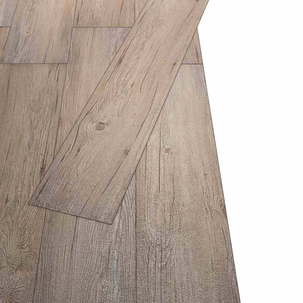 vidaXL Deski podłogowe 18 pcs Brązowy 5,26 m² PVC