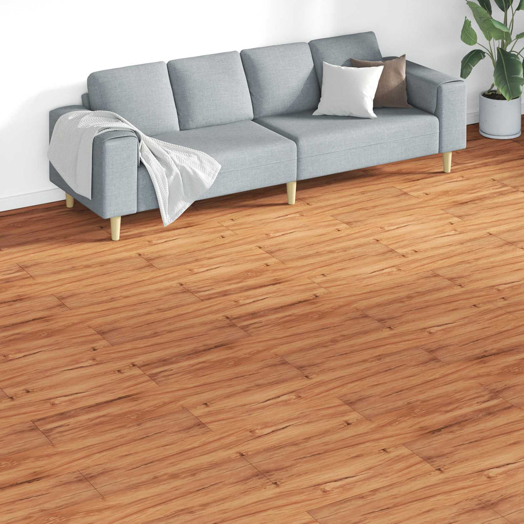 vidaXL Deski podłogowe 18 pcs Brązowy 5,26 m² PVC