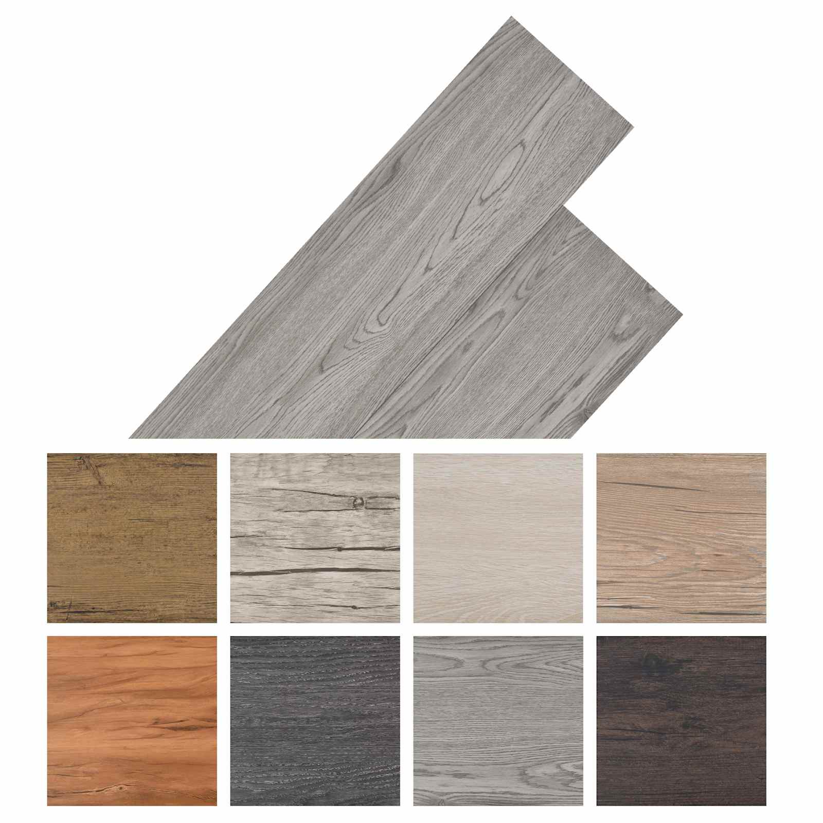 vidaXL Deski podłogowe 18 pcs Ciemnoszary 5,26 m² PVC