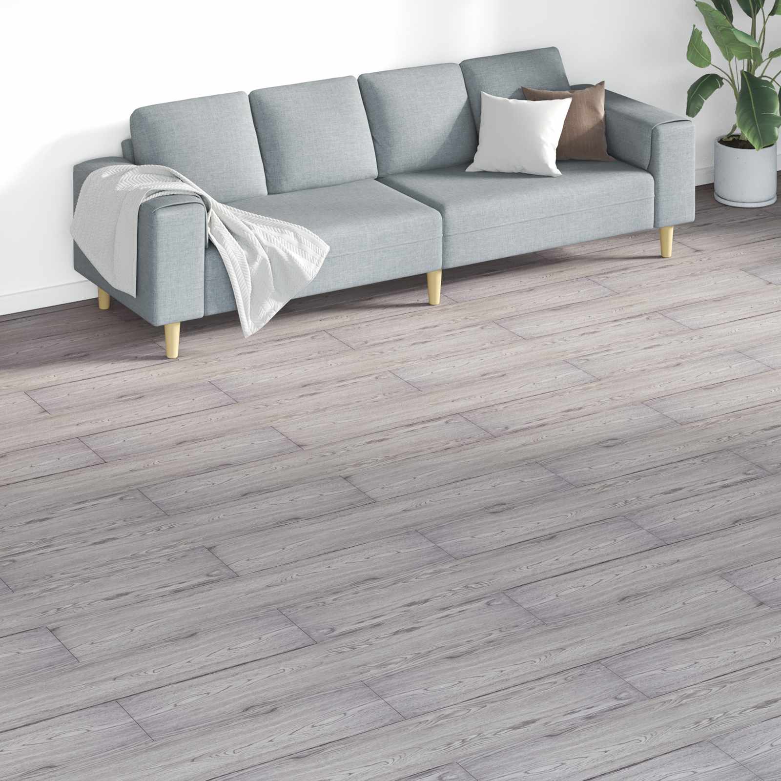 vidaXL Deski podłogowe 18 pcs Ciemnoszary 5,26 m² PVC