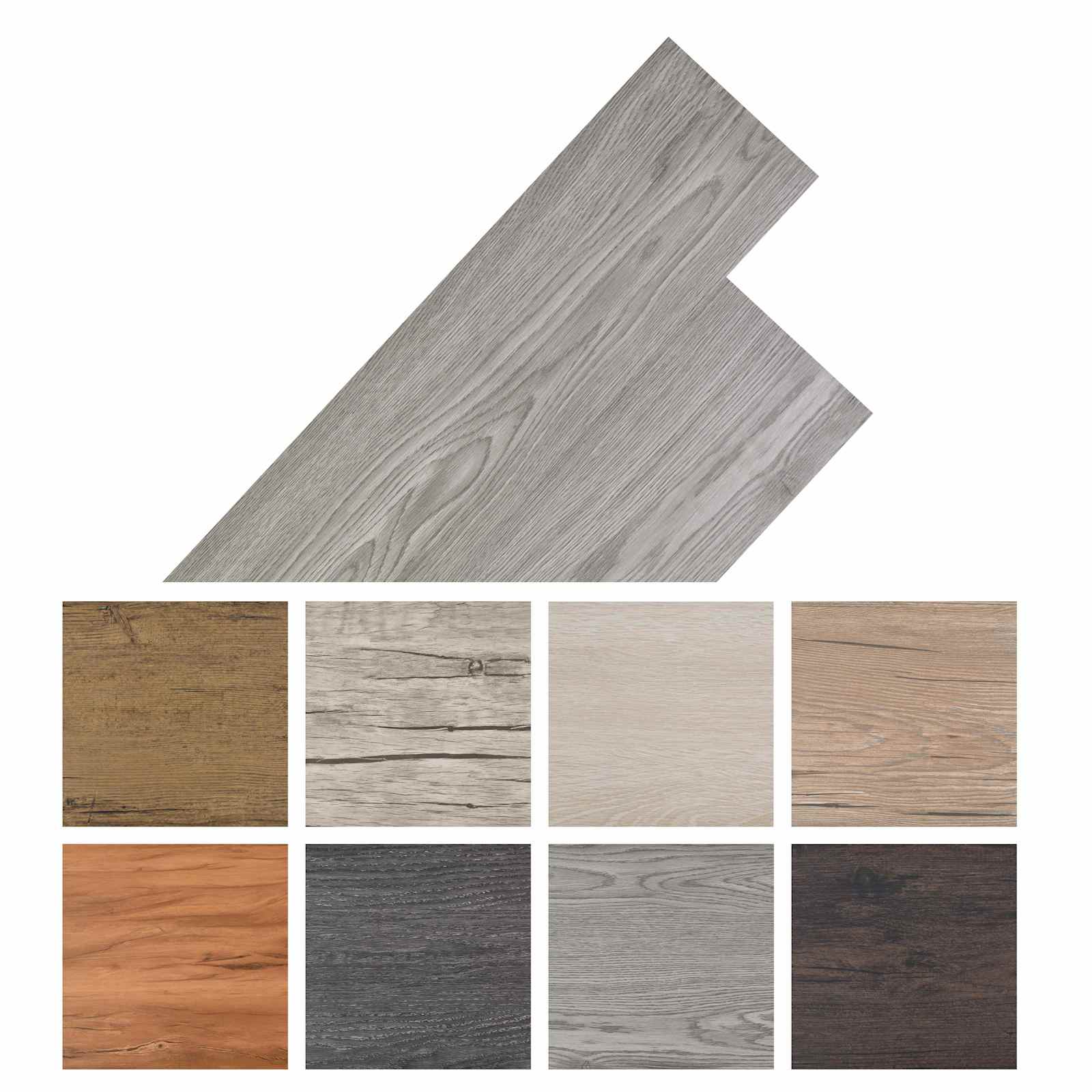 vidaXL Deski podłogowe 36 pcs Ciemnoszary 5,02 m² PVC