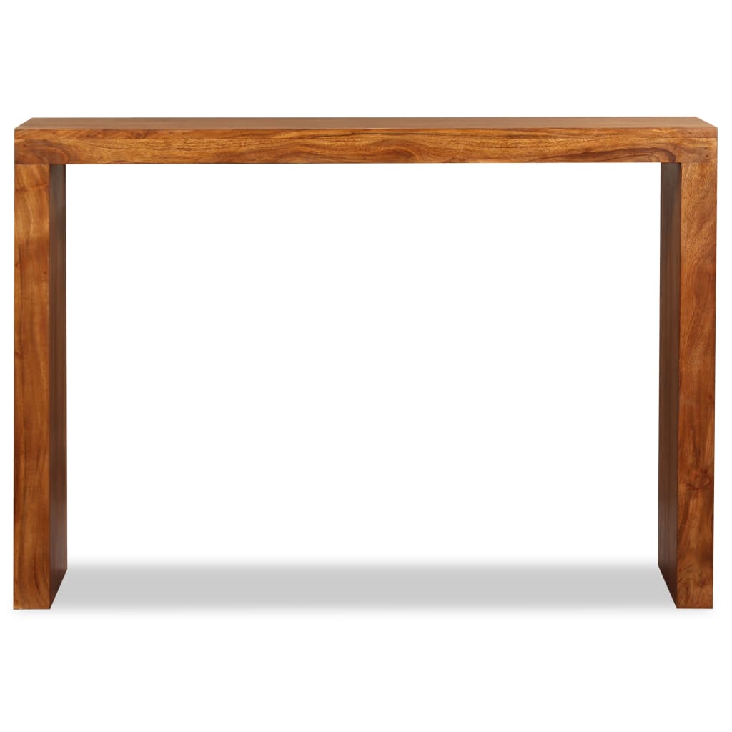 vidaXL Stolik konsola, lite drewno, miodowy brąz, 110x40x76 cm
