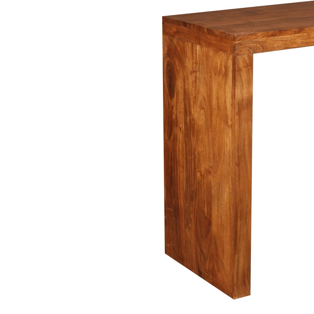 vidaXL Stolik konsola, lite drewno, miodowy brąz, 110x40x76 cm