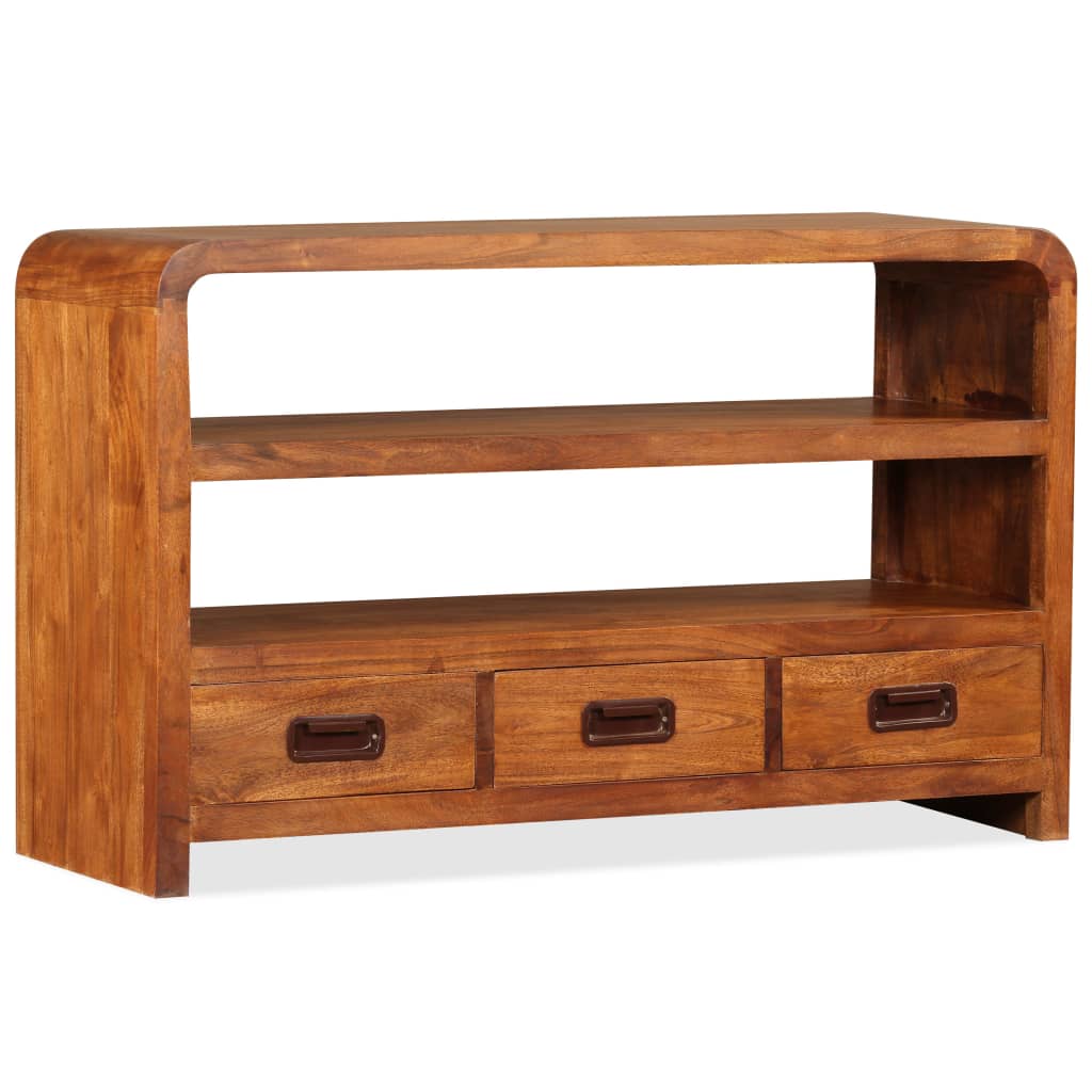vidaXL Szafka pod telewizor, lite drewno akacjowe, 90x30x55 cm