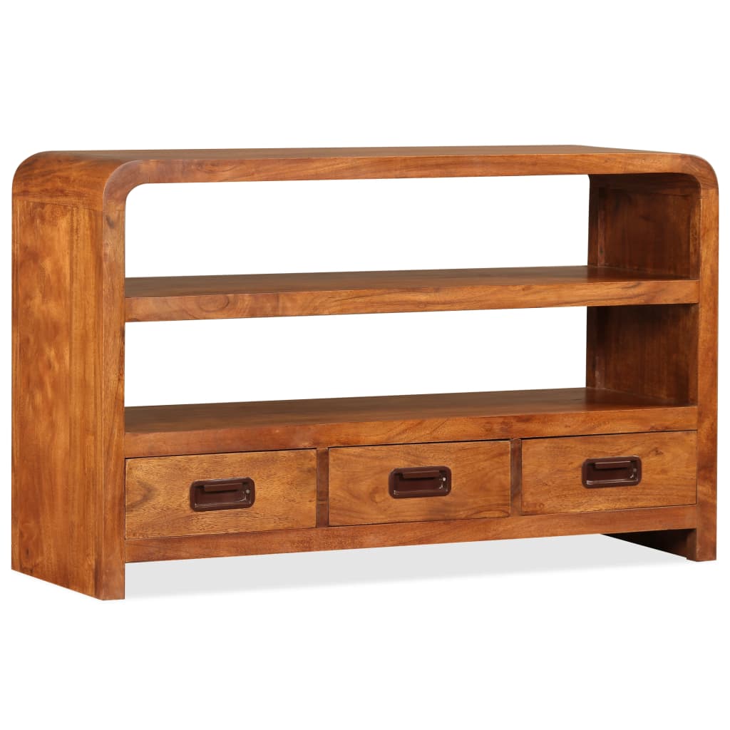vidaXL Szafka pod telewizor, lite drewno akacjowe, 90x30x55 cm