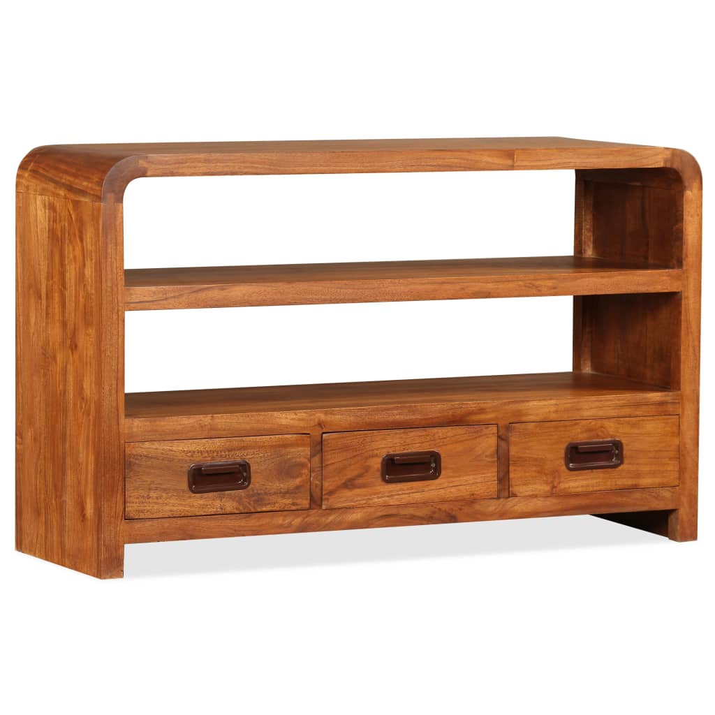 vidaXL Szafka pod telewizor, lite drewno akacjowe, 90x30x55 cm