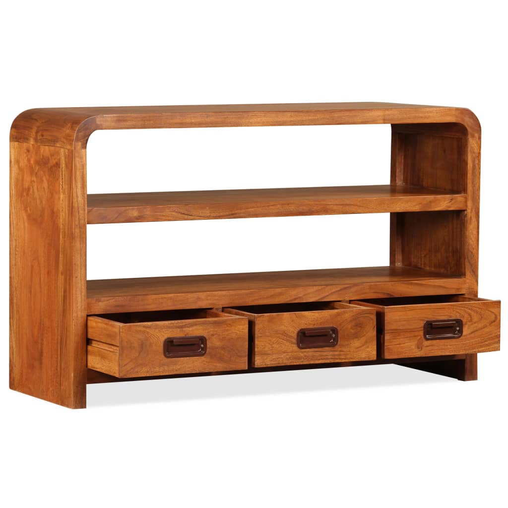 vidaXL Szafka pod telewizor, lite drewno akacjowe, 90x30x55 cm