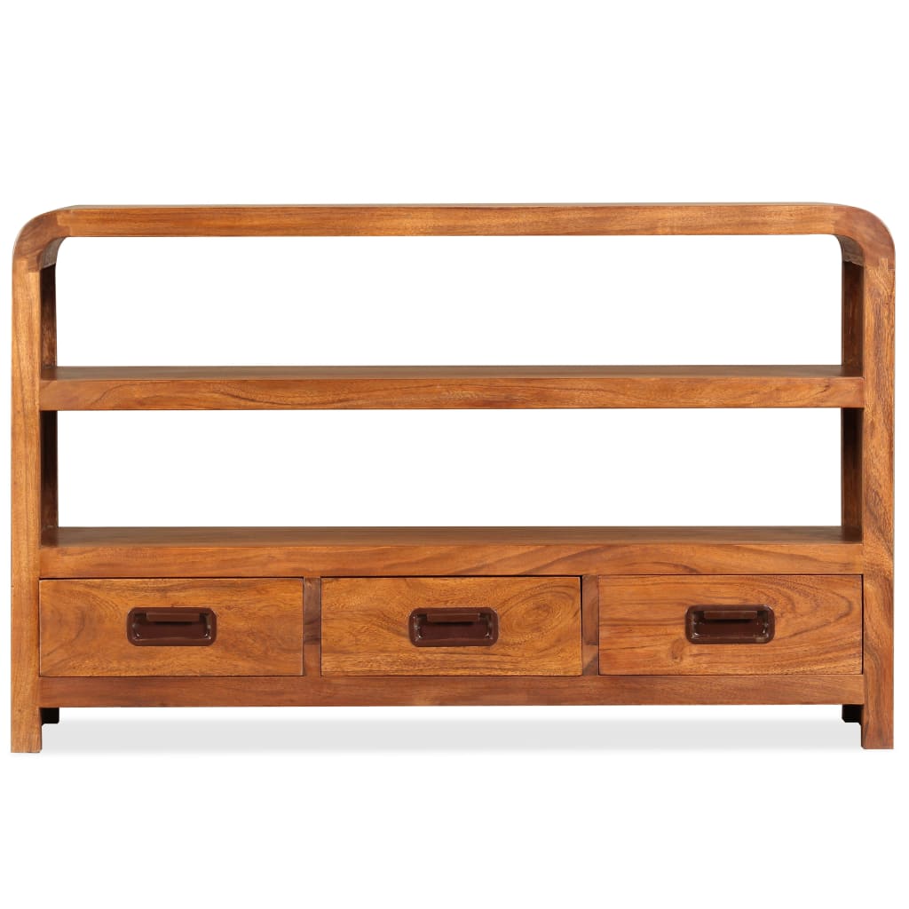 vidaXL Szafka pod telewizor, lite drewno akacjowe, 90x30x55 cm