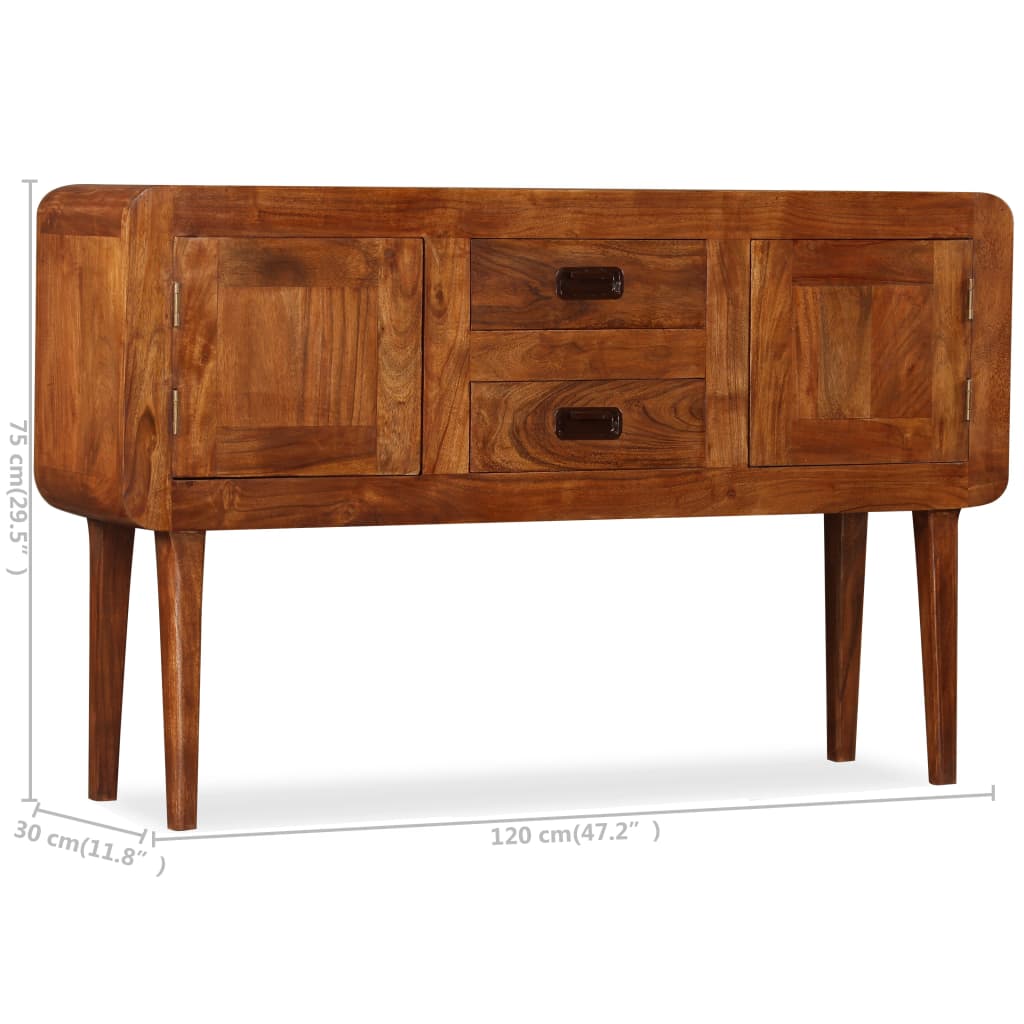 vidaXL Komoda, drewno w kolorze miodowego brązu, 120 x 30 x 75 cm