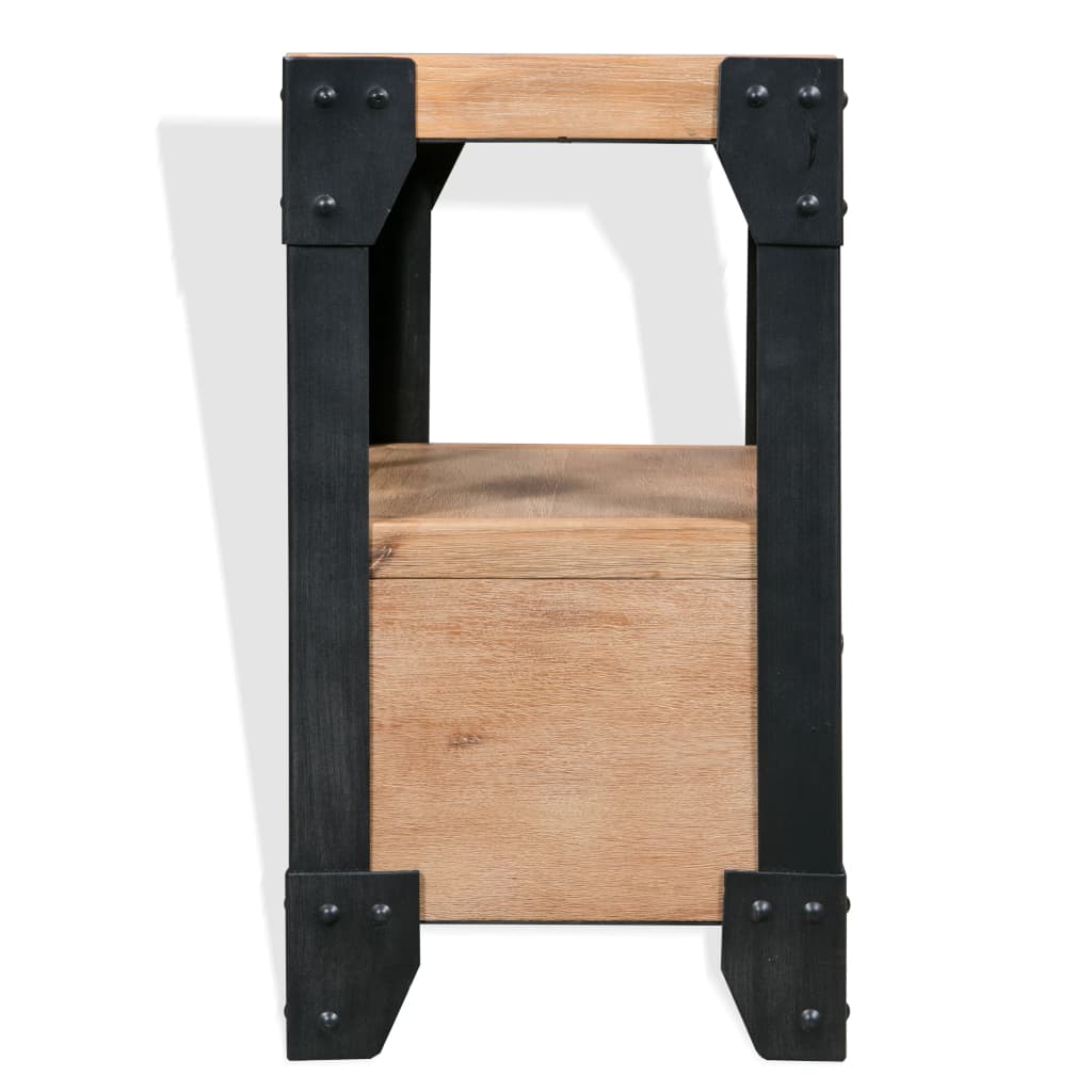 vidaXL Szafka nocna, lite drewno akacjowe, stal, 40 x 30 x 54 cm