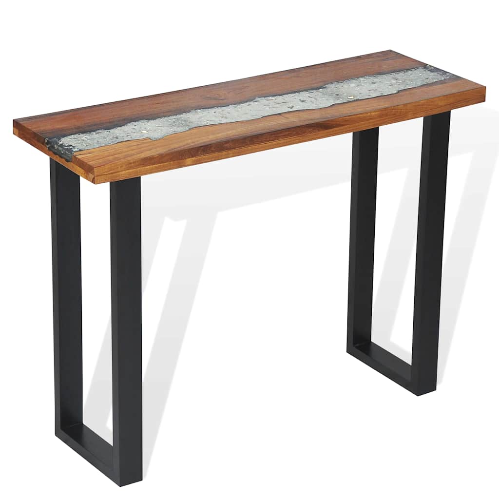 vidaXL Stolik typu konsola, drewno tekowe, 100 x 35 x 75 cm