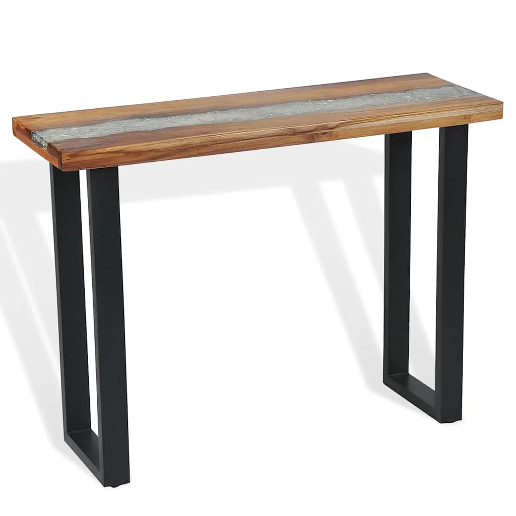 vidaXL Stolik typu konsola, drewno tekowe, 100 x 35 x 75 cm