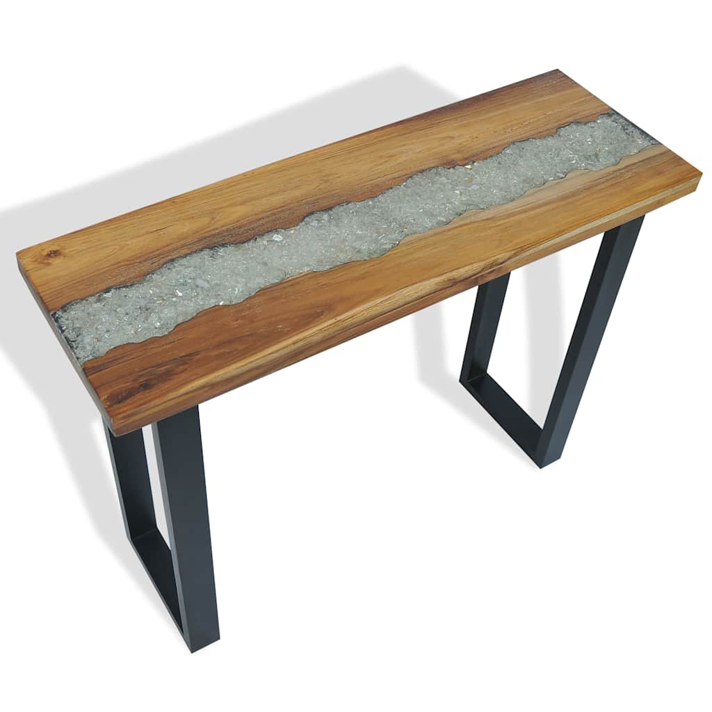 vidaXL Stolik typu konsola, drewno tekowe, 100 x 35 x 75 cm