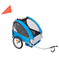 vidaXL Przyczepka rowerowa, szaro-niebieska, 30 kg