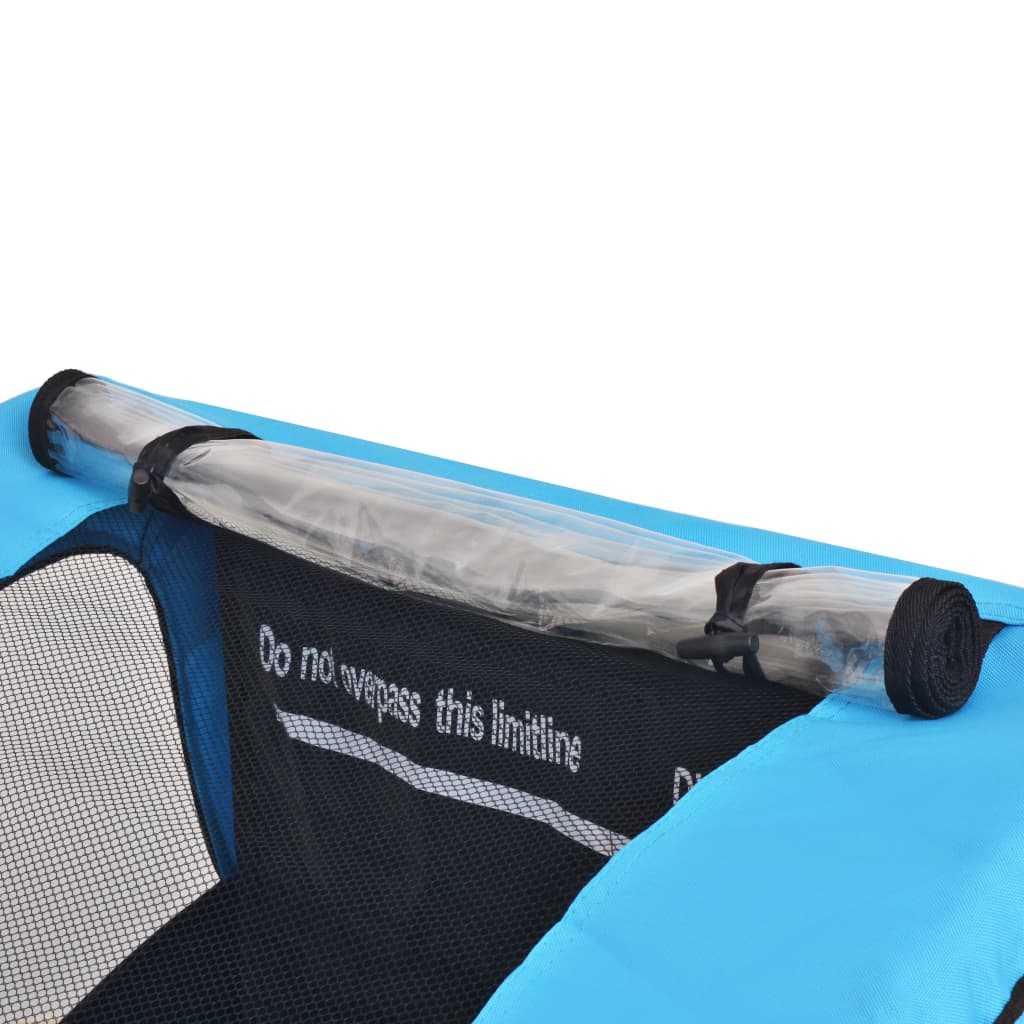 vidaXL Przyczepka rowerowa, szaro-niebieska, 30 kg