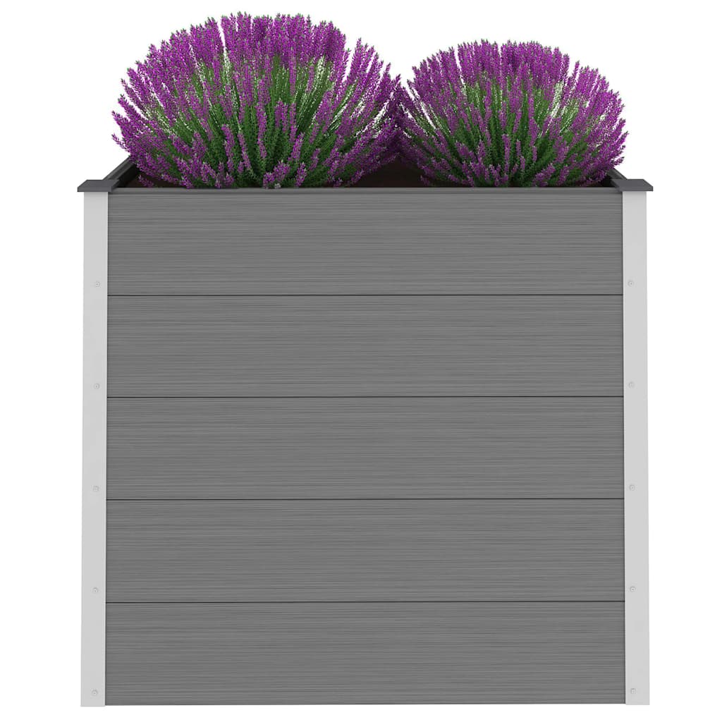 vidaXL Podwyższona donica ogrodowa, WPC, 100x50x91 cm, szara