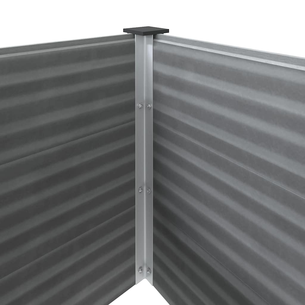 vidaXL Podwyższona donica ogrodowa, WPC, 100x50x91 cm, szara