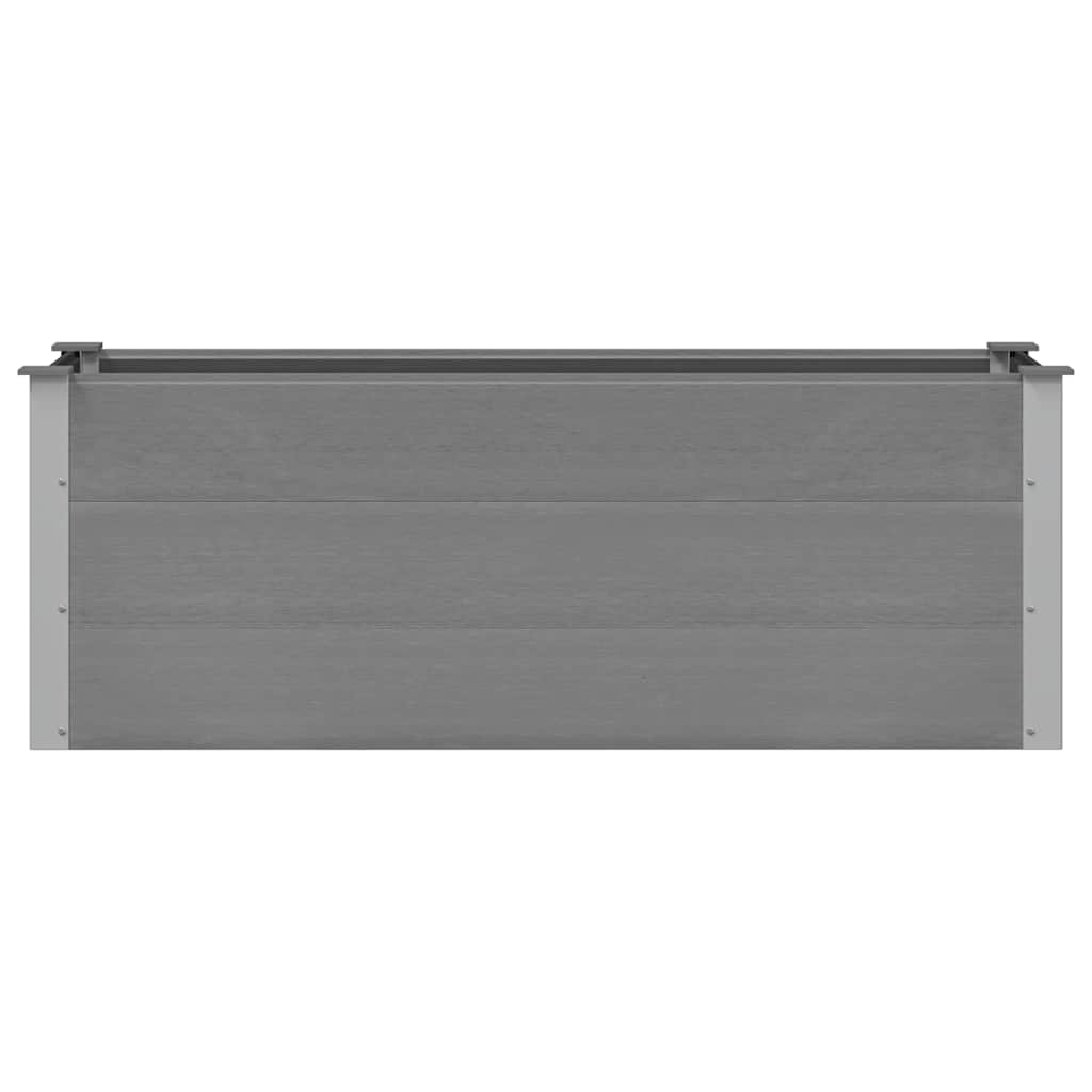vidaXL Podwyższona donica ogrodowa, WPC, 150x50x54 cm, szara
