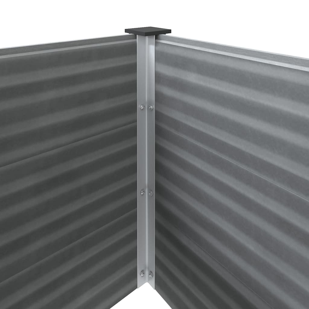 vidaXL Podwyższona donica ogrodowa, WPC, 150x50x54 cm, szara
