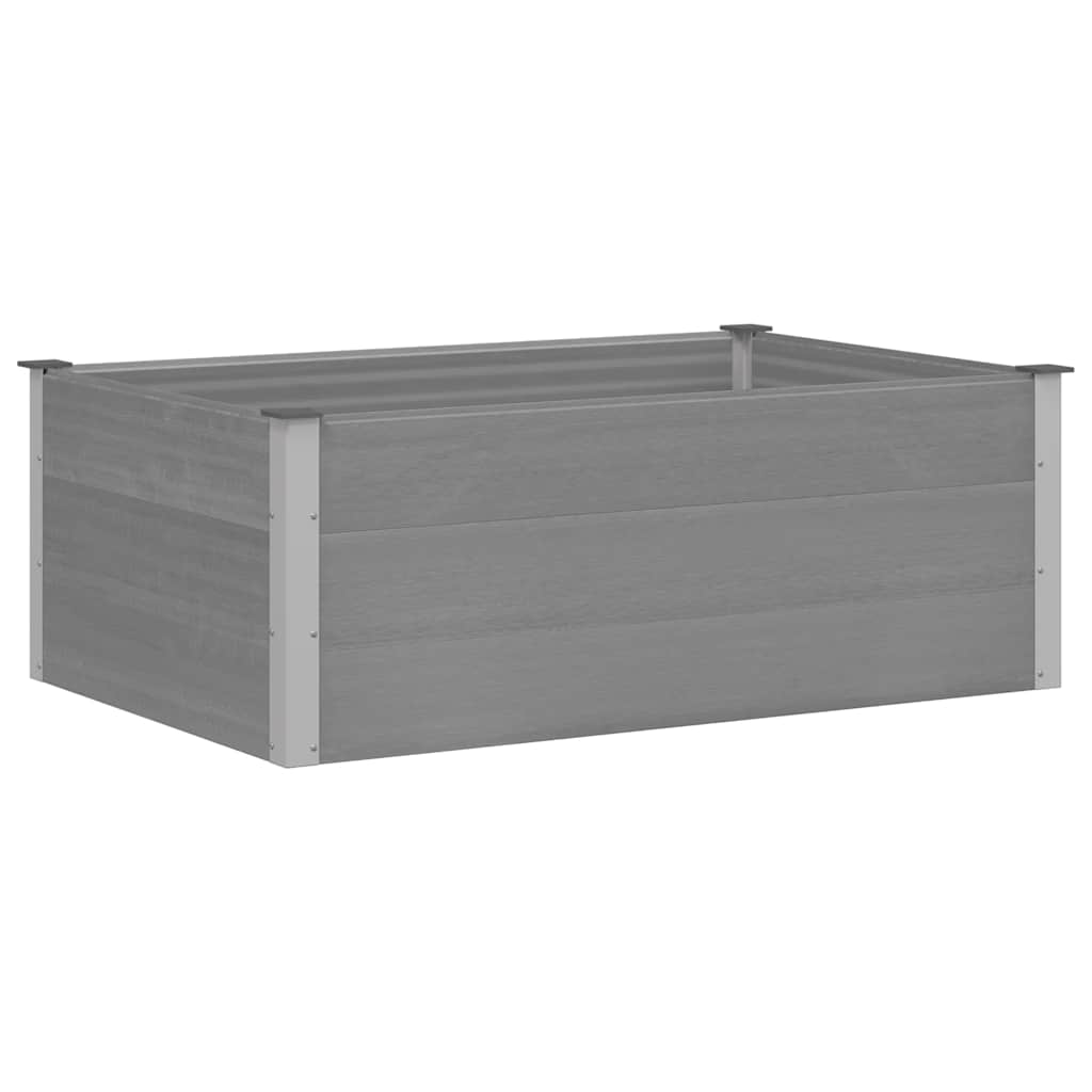 vidaXL Podwyższona donica ogrodowa, WPC, 150x100x54 cm, szara