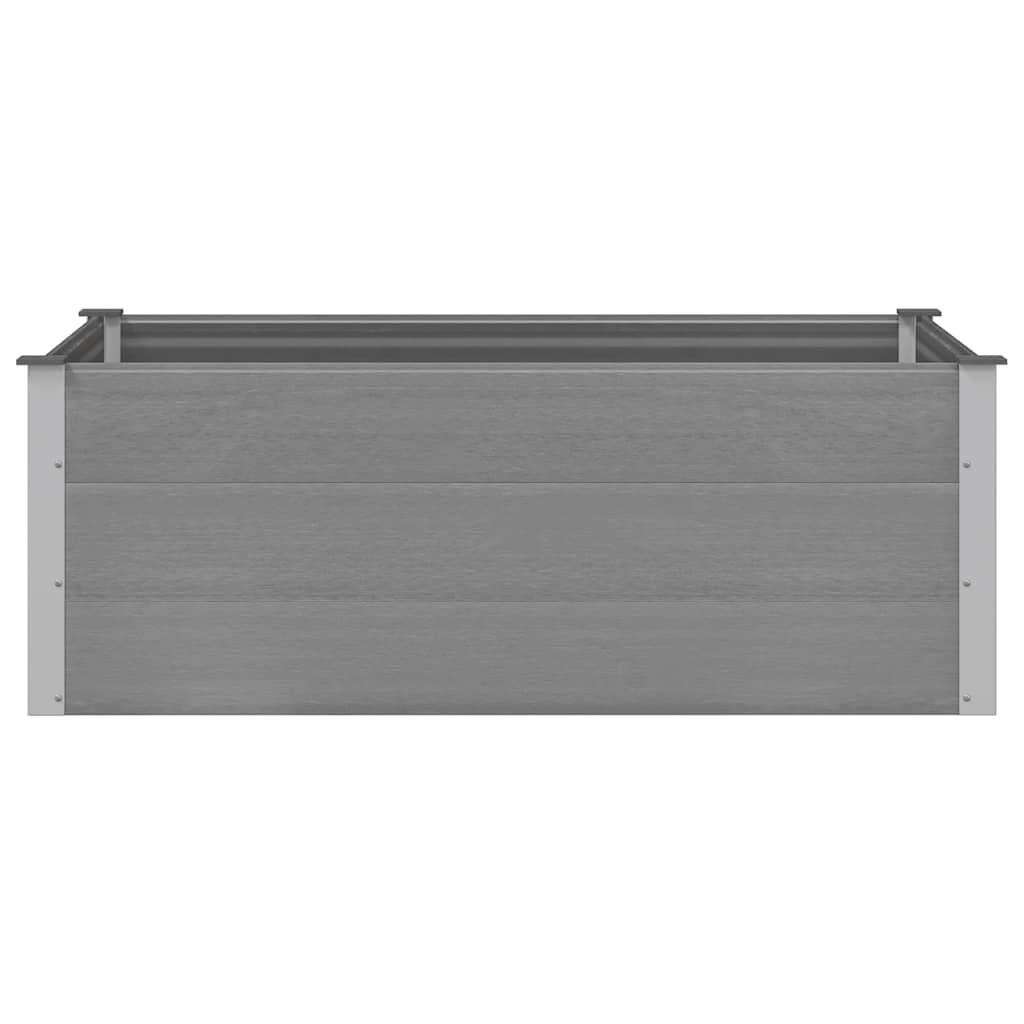 vidaXL Podwyższona donica ogrodowa, WPC, 150x100x54 cm, szara