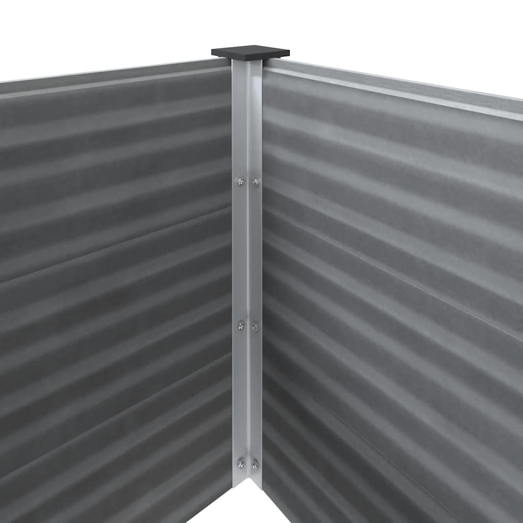 vidaXL Podwyższona donica ogrodowa, WPC, 150x100x54 cm, szara